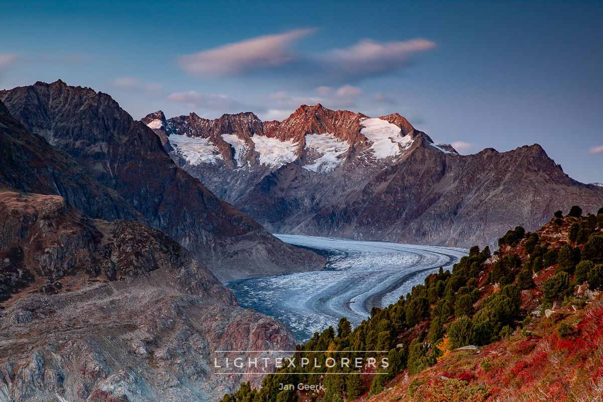 Aletsch Gletscher Fels Eis — Fotoworkshop Lightexplorers Wallis