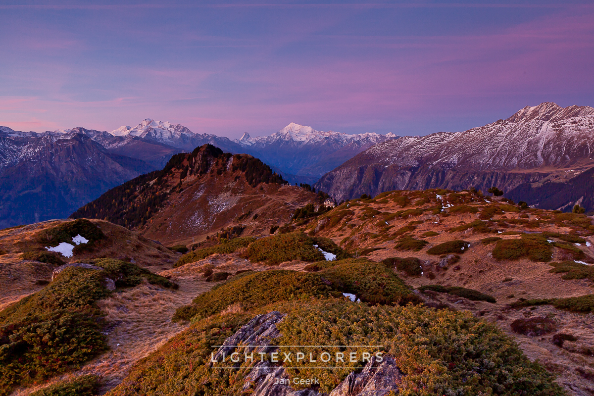 Aletsch Wallis blaue Stunde — Bergfotografie Fotoworkshop