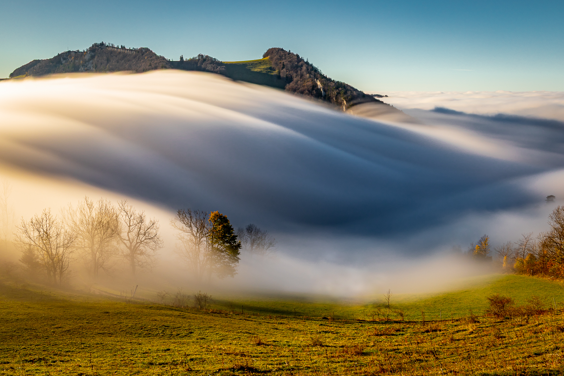 Herbst Baselbiet Sonnenstrahlen Wald — Fotografie Workshop